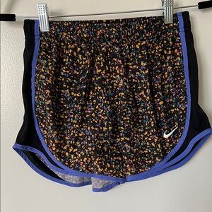 Nike Black and Purple Patterned Shorts